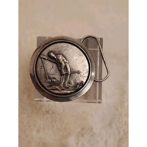 1977 Great American Buckle Co. Snow Skier Limited Edition Rare Belt Buckle #711